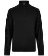 K254 KK254 Kustom Kit Regular Fit Arundel 1/4 Zip Sweater Black colour image